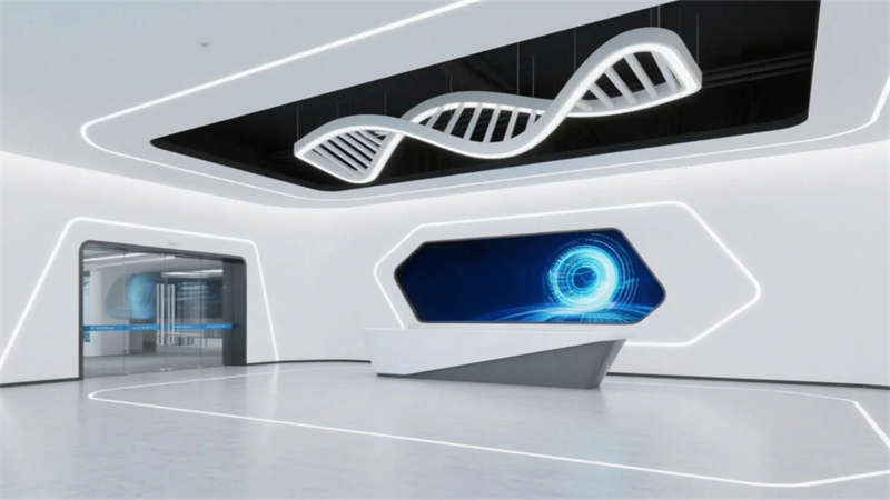 科技創(chuàng)新，簡(jiǎn)約空間——合肥生物制藥廠(chǎng)展廳裝修設(shè)計(jì)效果圖