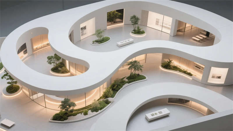 自然交互，智慧共生——合肥寵物用品廠(chǎng)產(chǎn)品展廳裝修設(shè)計(jì)效果圖